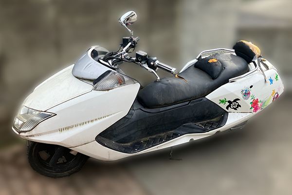 群馬県前橋市で回収したヤマハのマグザム