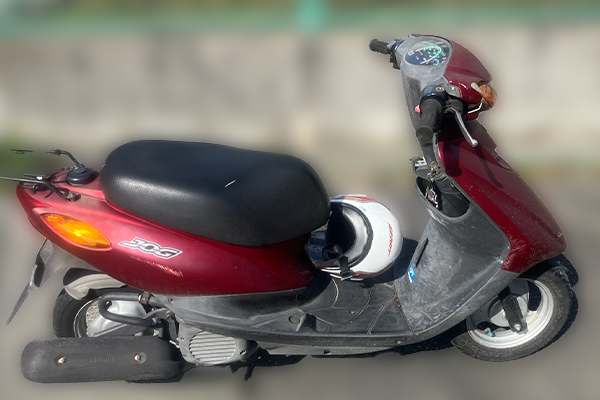 京都府京田辺市で回収した原付 ヤマハ ジョグ