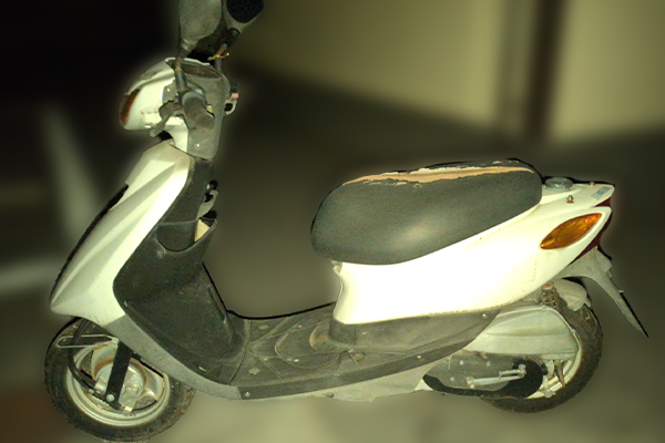 広島県広島市安佐北区で回収した原付 ヤマハ ジョグ