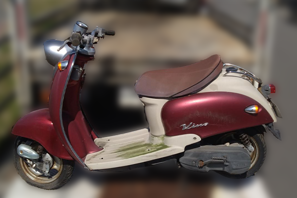 愛知県海部郡蟹江町で回収した原付 ヤマハ ビーノ