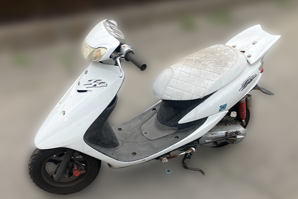 群馬県邑楽郡大泉町で回収した原付 ヤマハ ジョグ