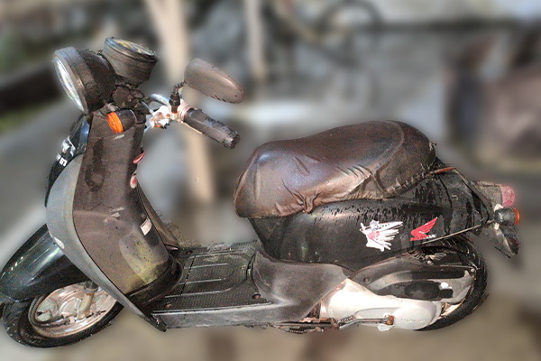 高知県南国市で回収した原付 ホンダ トゥデイ