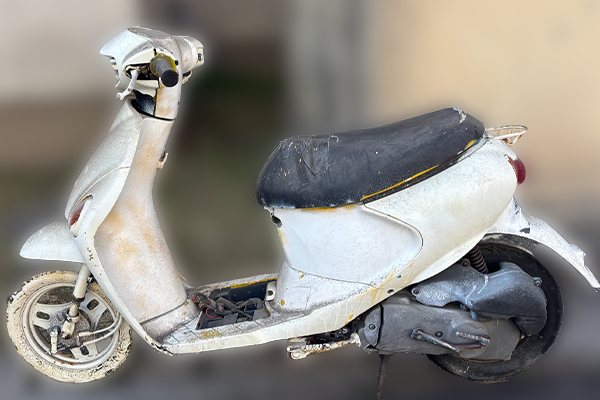 山口県下関市で回収した原付 スズキ レッツ4