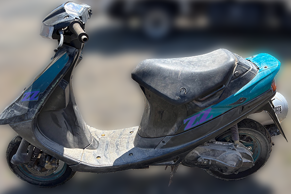 山口県山陽小野田市で回収した原付 スズキ セピアZZ