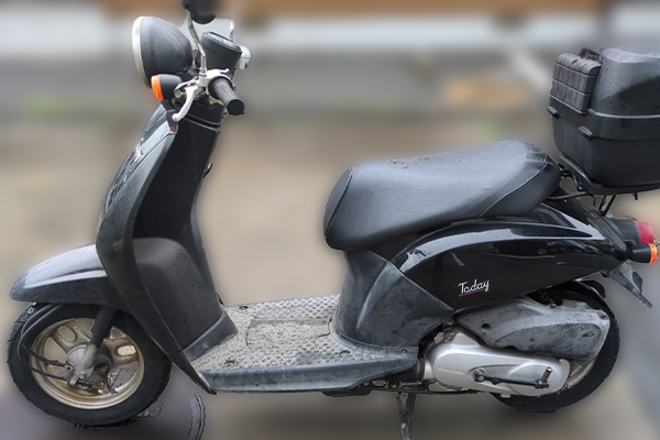 兵庫県加古川市で回収した原付 ホンダ トゥデイ